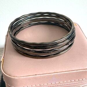 Bronzed bangle bracelets